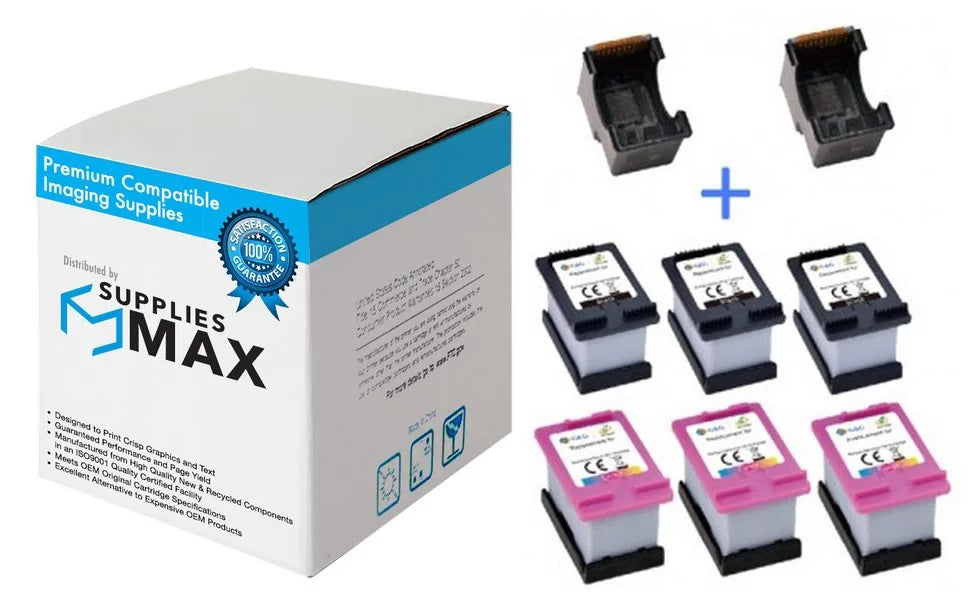 PrinterDash Remanufactured Replacement for HP Deskjet 2724/2725/2755e/4140/4155/Envy 6020/6030/6052/6075/6455/6475 ECO-Saver Kit Combo Pack (Black/Color) (NO. 67XL) (3YM56AN_1PK/3YM55AN_1PKMP-ECO)