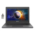 ASUS BR1100C 11.6'' HD Rugged Student Laptop, Intel Celeron N4500, 4GB RAM, 128GB eMMC, 720p HD Webcam, Spill-Resistant Keyboard, Intel UHD Graphics, Win 10 Pro, Grey, 32GB SnowBell USB Card