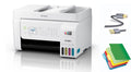 Epson EcoTank ET-48 Series Printer, 10ppm, All-in-One Wireless Color Inkjet Printer, 5760 x 1440 dpi, Mobile & Voice-Activated Printing, 1.44 LCD, With MTC Printer Cable and File Folders
