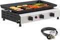 SKOK 2/3/4 Burner Gas Griddle-Outdoor Propane Griddle-BTU Propane Fuelled, Portable Flat Top Gas Grill Camping Griddle Station with Side Shelves for Kitchen