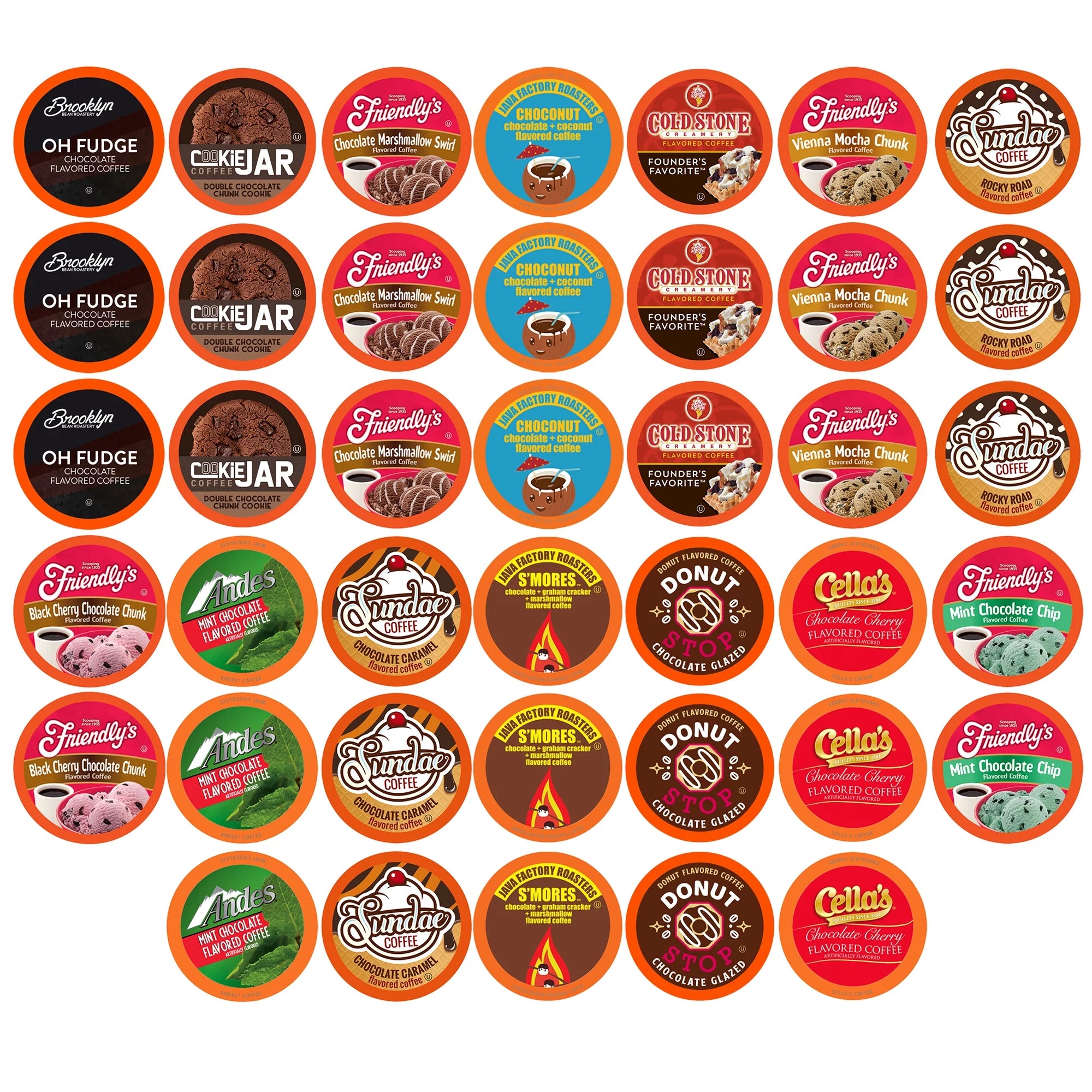 Two Rivers Coffee Chocolate Lovers Coffee Variety for Keurig K-Cup Brewer, 40 Ct