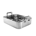 Chantal Stainless Steel Roaster with Nonstick Roasting Rack, 15.5 x 12 x 4