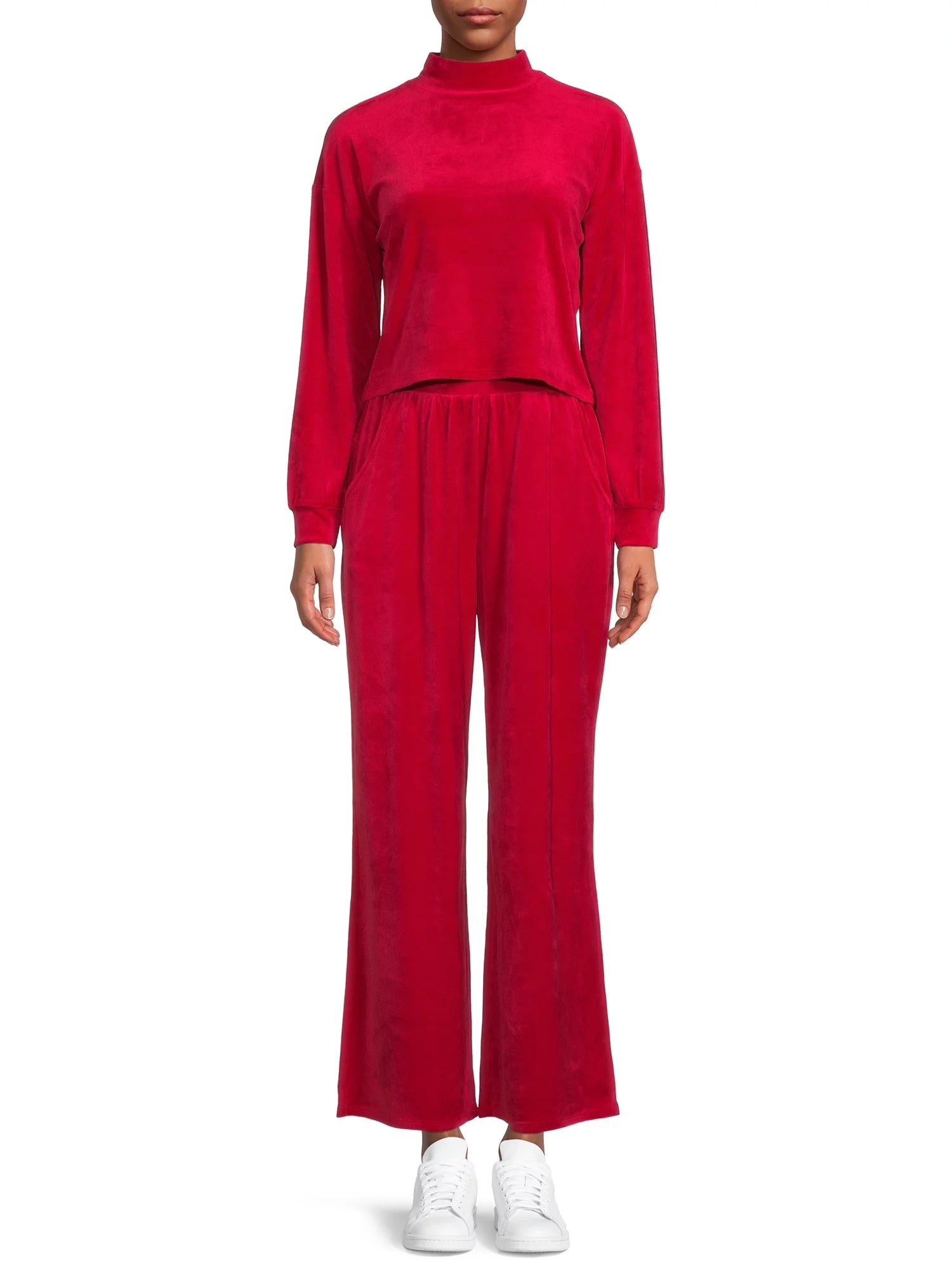 LoveTrend New York Women¡¯s Velour Pants Set, 2-Piece