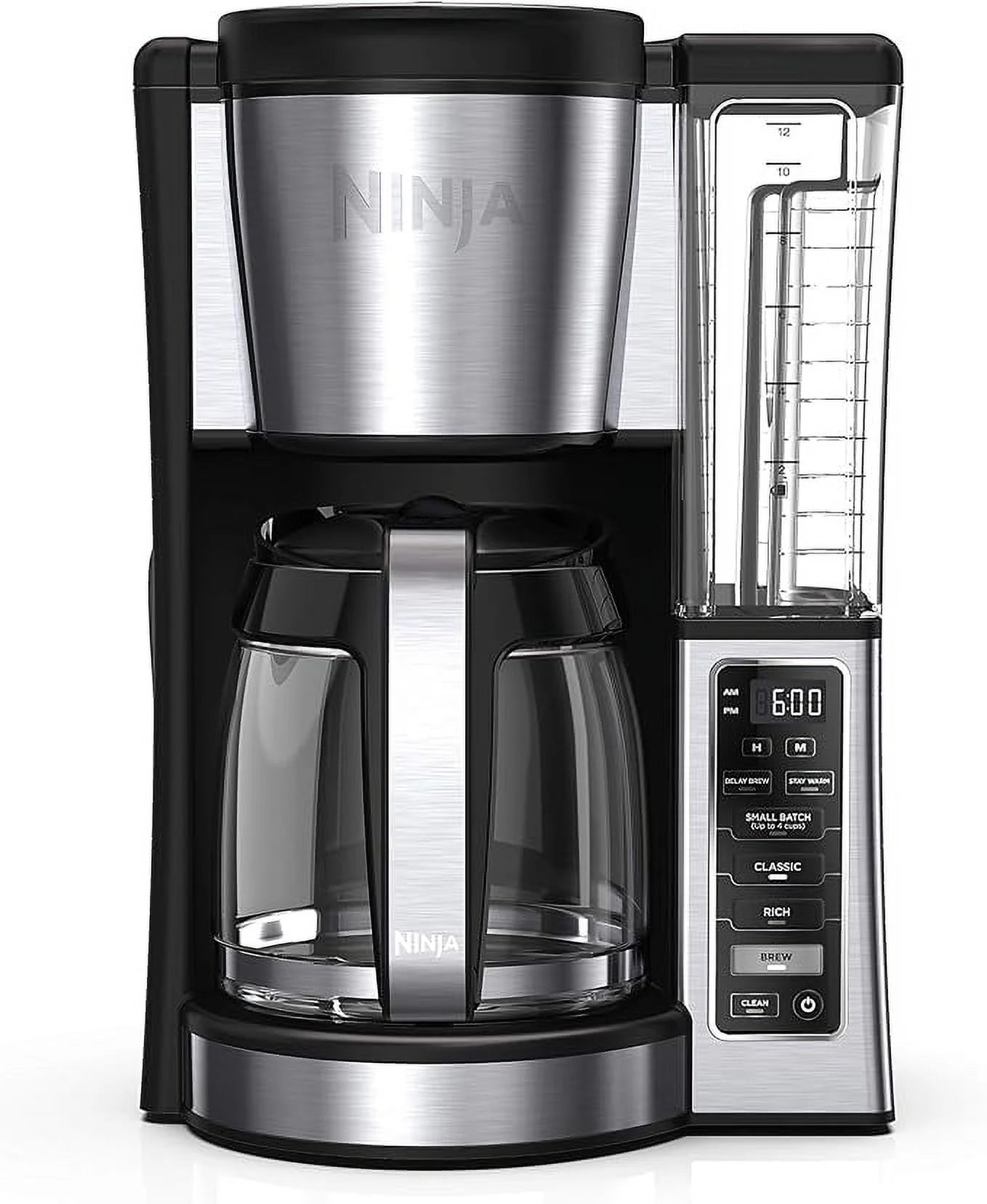 Open Box Ninja CE251 12-Cup Programmable Coffee 2 Brew Style - Black/Stainless Steel