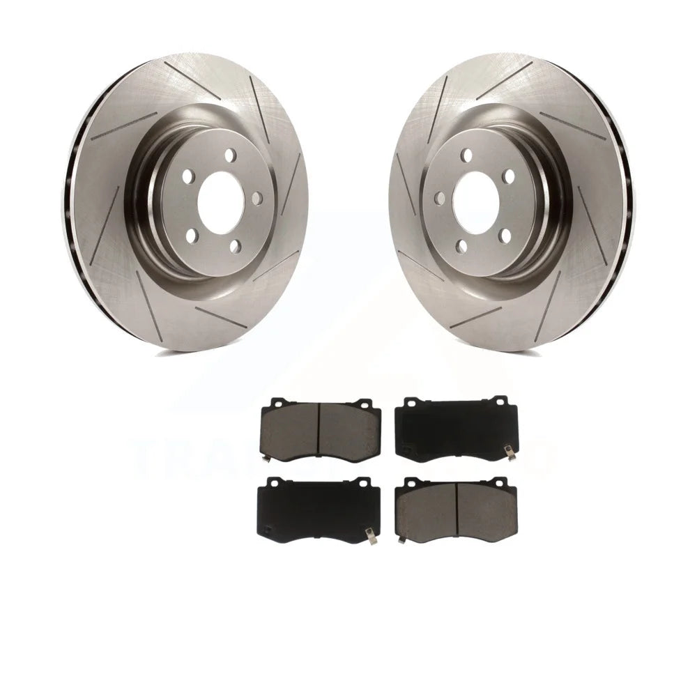 Transit Auto - Front Disc Brake Rotors And Ceramic Pads Kit For Dodge Charger Chrysler 300 Challenger Magnum K8C-100069