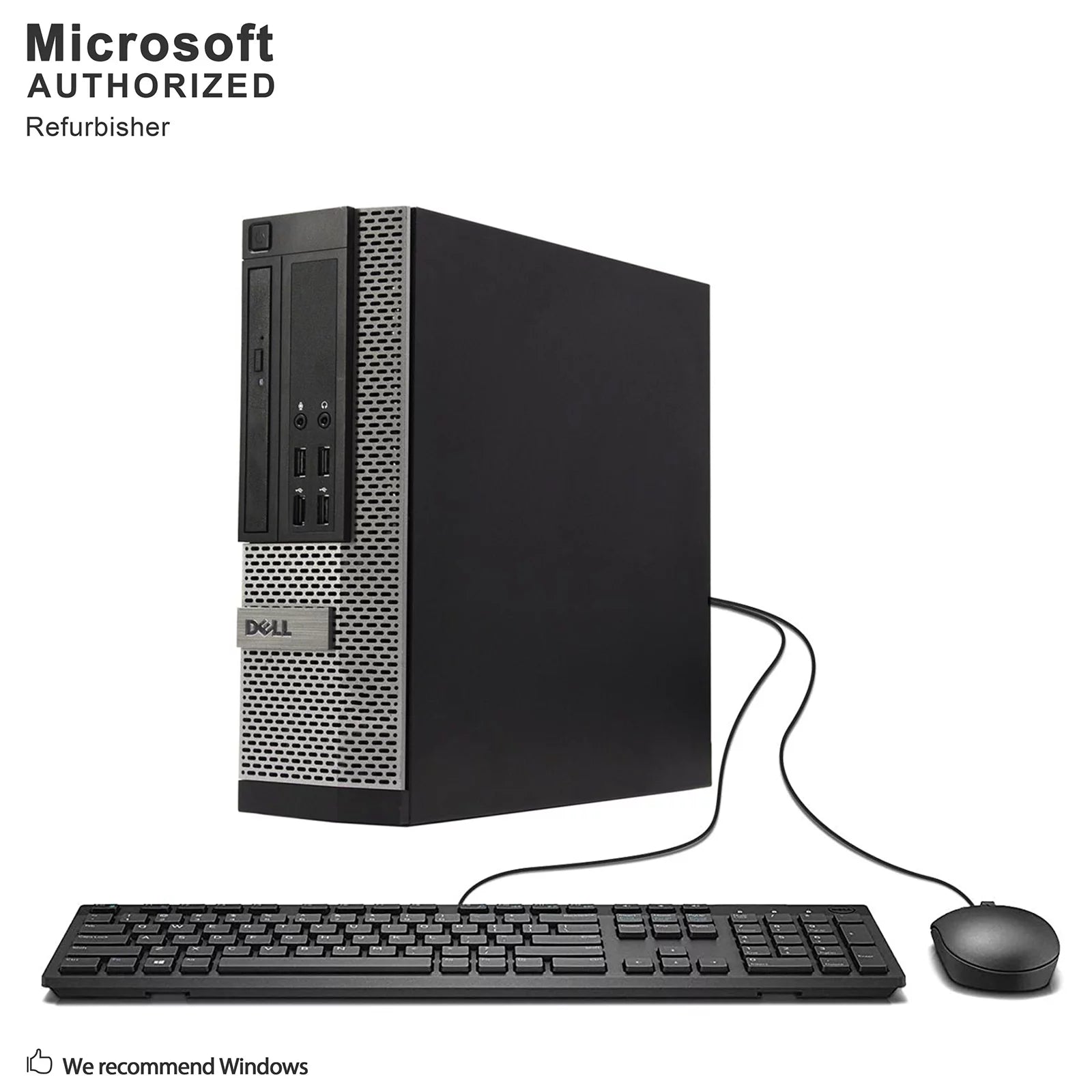 Dell OptiPlex 9020 SFF, Intel Quad Core I5-4590 up to 3.7G, 12G DDR3, 1T SSD, DVD, WiFi, BT 4.0, USB 3.0, VGA, DP, W10P64-Multi Languages Support (EN/ES/FR), 1 year warranty Used Grade A