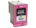 PrinterDash Remanufactured Replacement for Innovera IVR64XLCLR Color High Yield Inkjet (415 Page Yield) - Replacement to HP N9J91AN / HP NO. 64XL