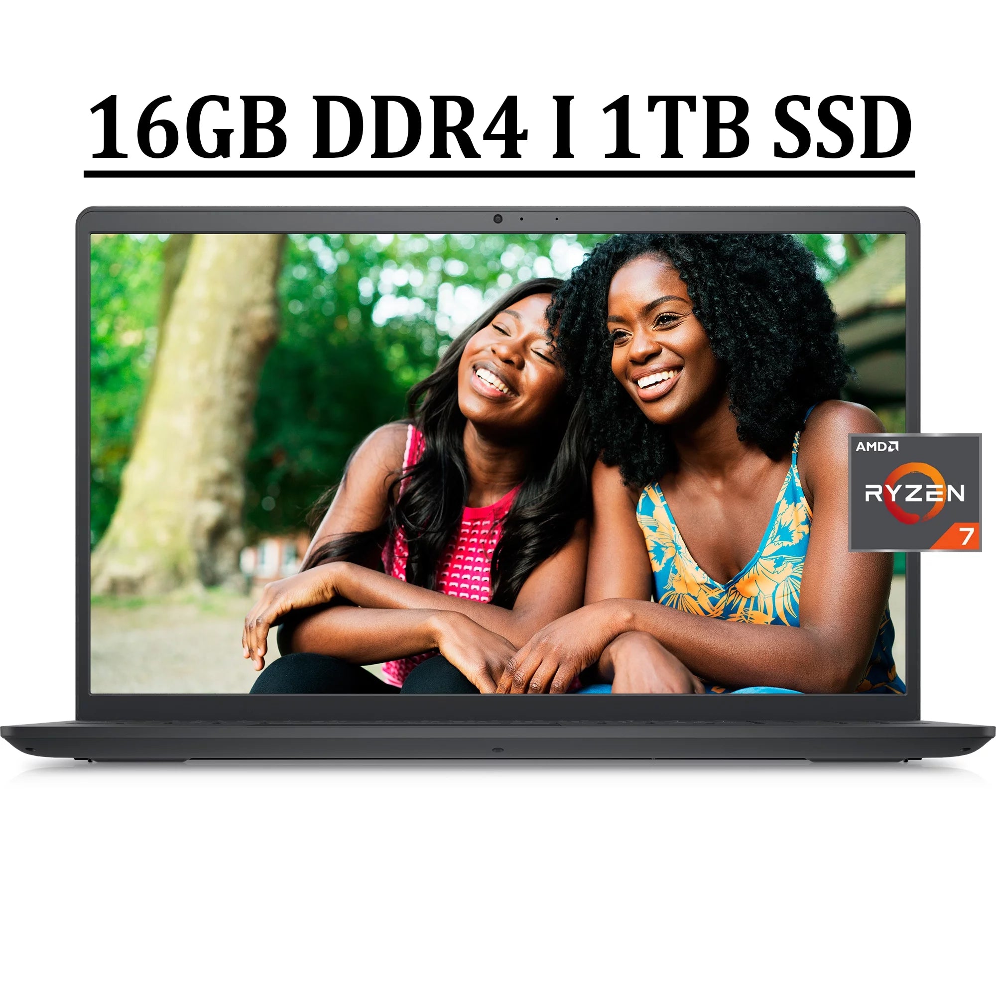 Dell Inspiron 15 3000 3525 Business Laptop 15.6 FHD 120Hz WVA Anti-Glare Display AMD Octa-Core Ryzen 7 5825U Processor 16GB DDR4 1TB SSD AMD Radeon Graphics HDMI MaxxAudio Webcam Win11 Black