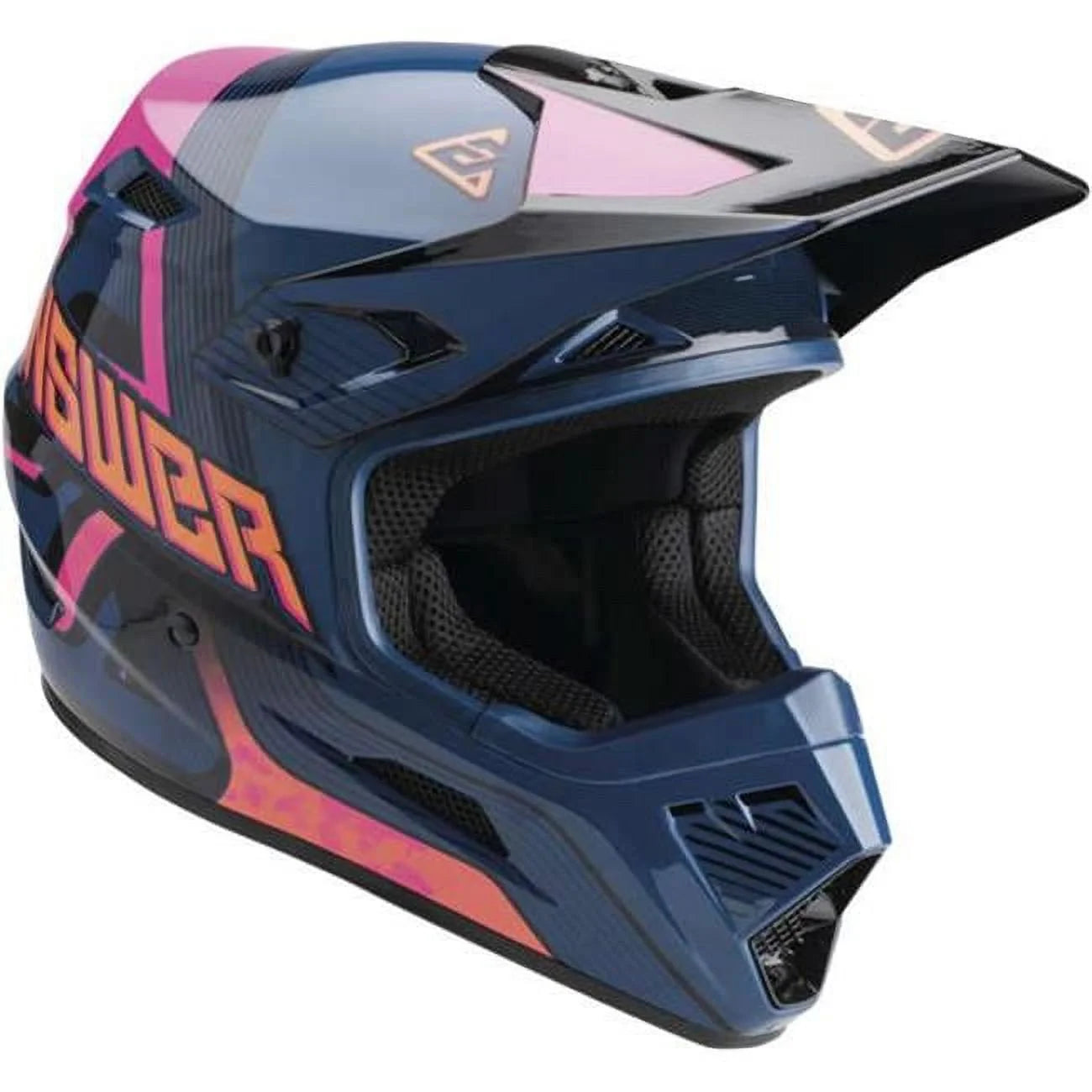 Answer AR1 Vendetta MX Offroad Helmet Dark Blue/Rhodamine LG