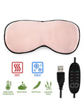 Heated cold Eye Mask with USB Temperature Control Cooling Gel for Puffy Eyes Dry Eye Lavender Flavor Sleeping Eye Cover - Pink