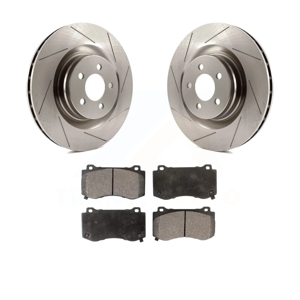 Transit Auto - Front Disc Brake Rotors And Semi-Metallic Pads Kit For Dodge Charger Chrysler 300 Challenger Magnum K8F-100220