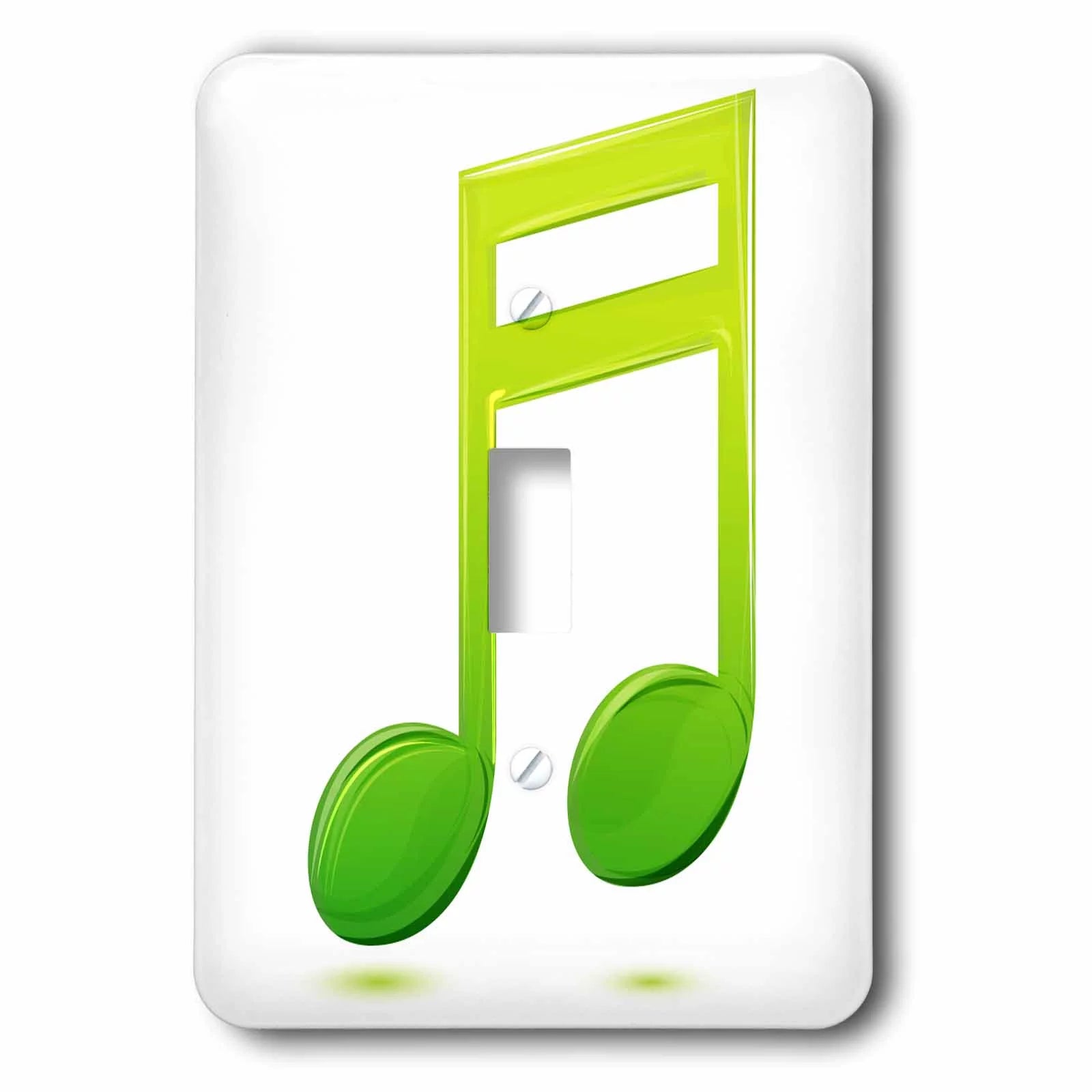 Green Musical Note single toggle switch lsp-111569-1