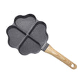 Egg Pan Pancake Pan Breakfast Frying Pan Small Egg Skillet with 4 Holes Egg Cooker Pan Egg Frying Pan for Frying Baking Steak Black