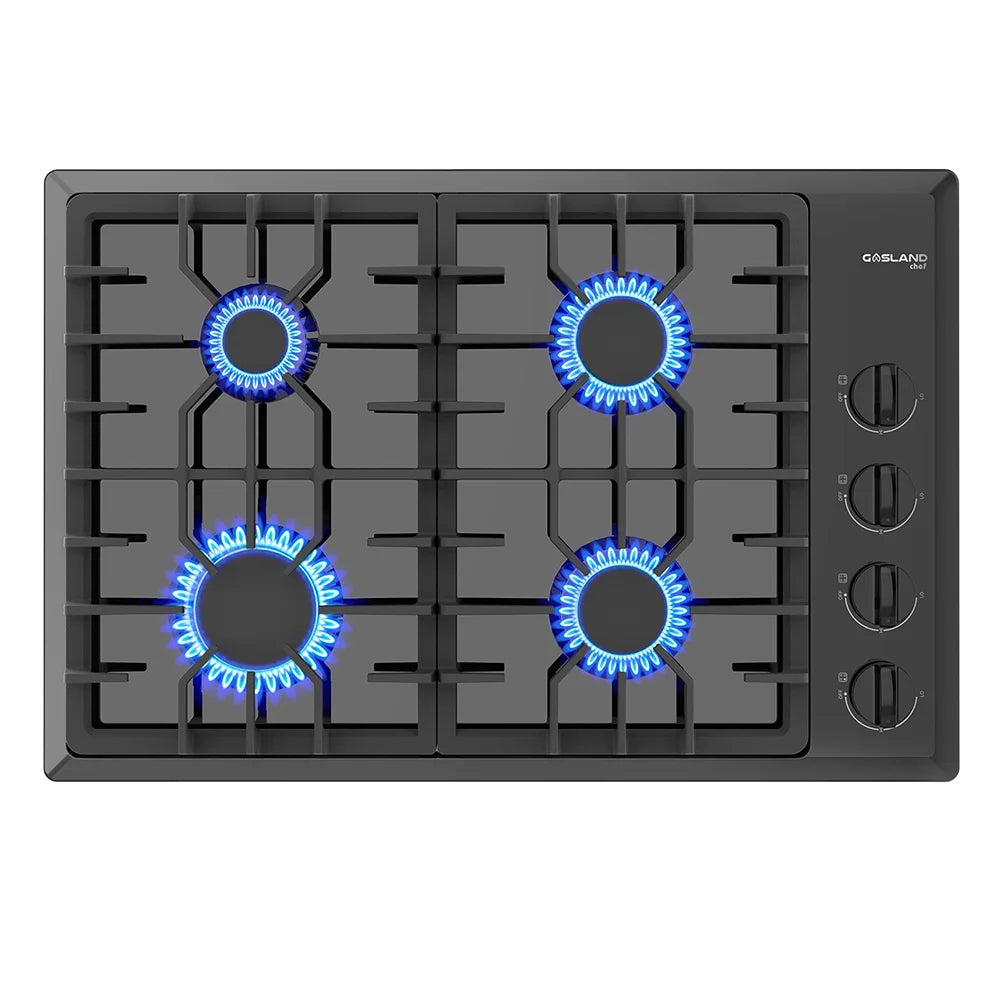30 in. NG/LPG Convertible Gas Cooktop in Porcelain Enamel with 4 Burners