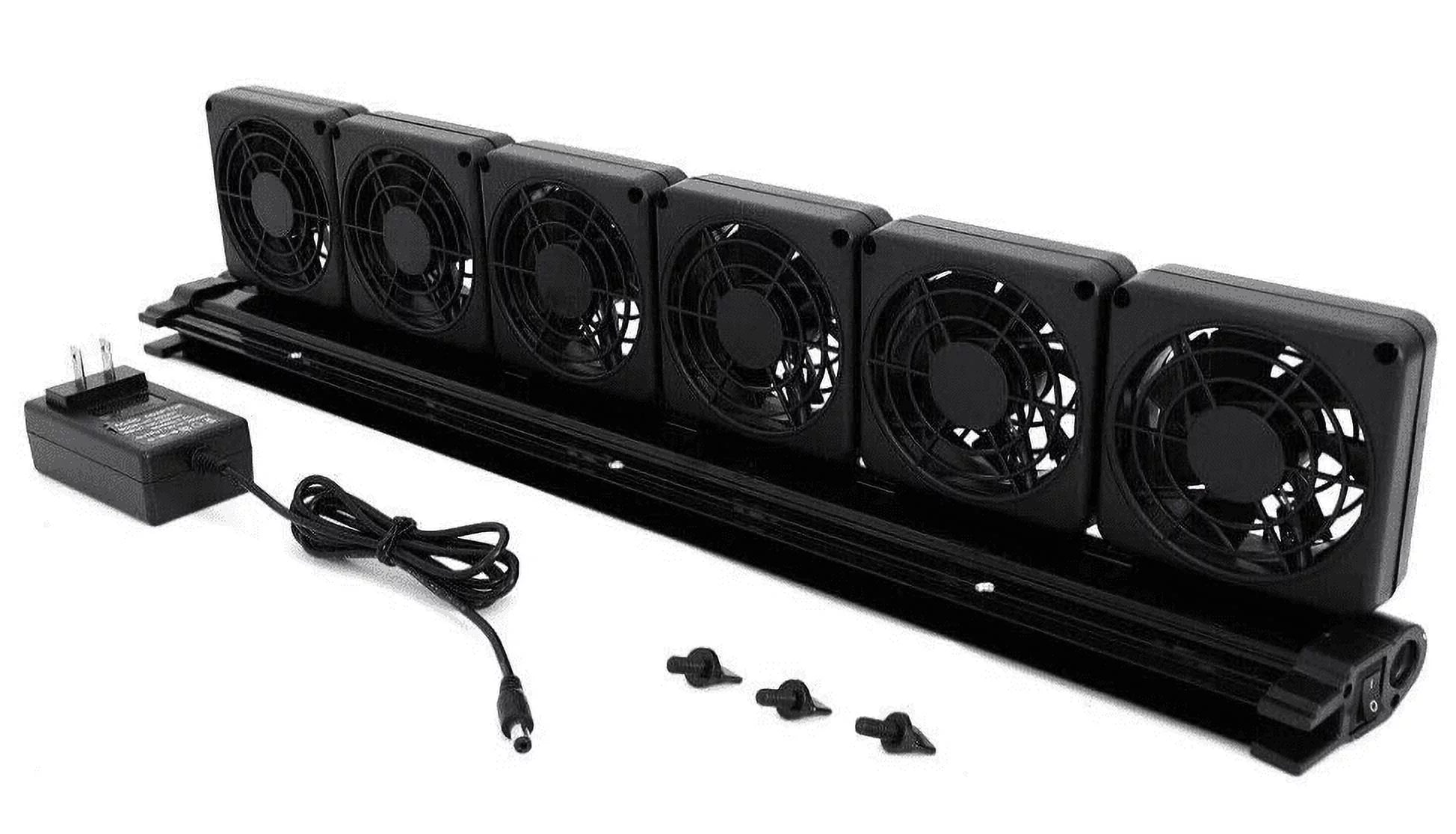 Oukaning Adjustable Aquarium Chillers Cooling Fan,Aquarium Water Cooling Fan Fish Tank Cold Wind Chiller 2 Level,with DC12V Power