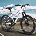 Youth/Adult Mountain Bike, 26 inch Womens Bicycles, Bicicletas Para Mujer for Teenagers Girls, Women MTB with Shimano 21 Speed Grip Shiter and Dual Hand Brakes, White