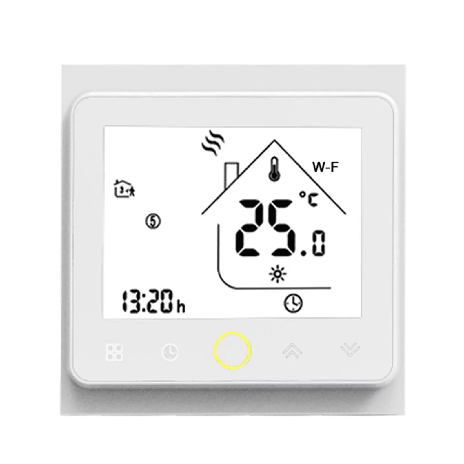 Carevas Smart Thermostat ZigBee3.0 Weekly Programmable 5A Temperature Controller Compatible with Home Water Floor Heating System APP Voice Control for Offices Villas Home Use