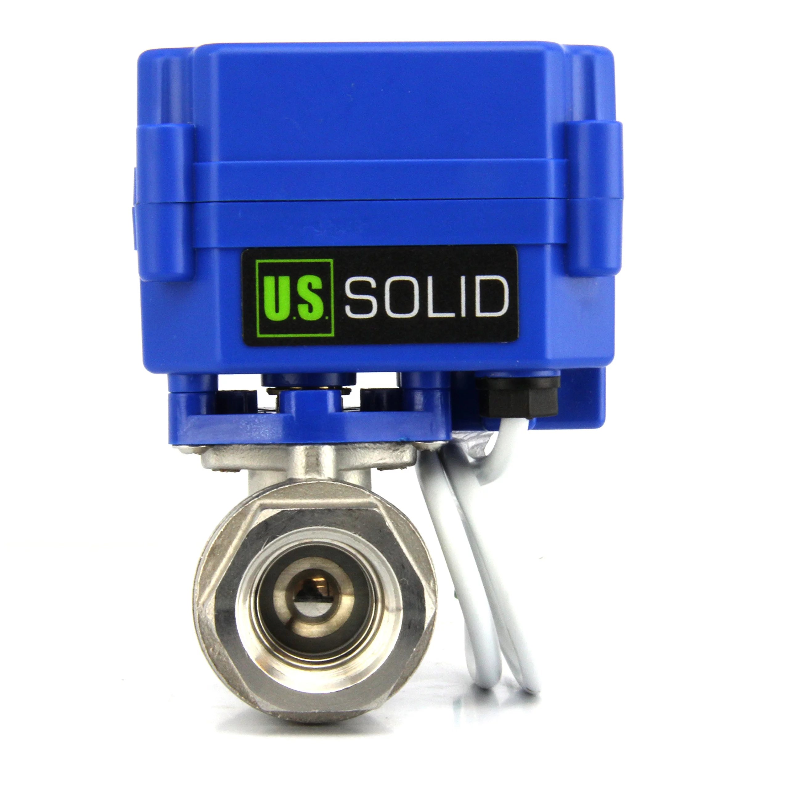 U.S. Solid Motorized Ball Valve, 1/2 inch Stainless Steel 9-24V DC 2-Wire Reverse Polarity Setup