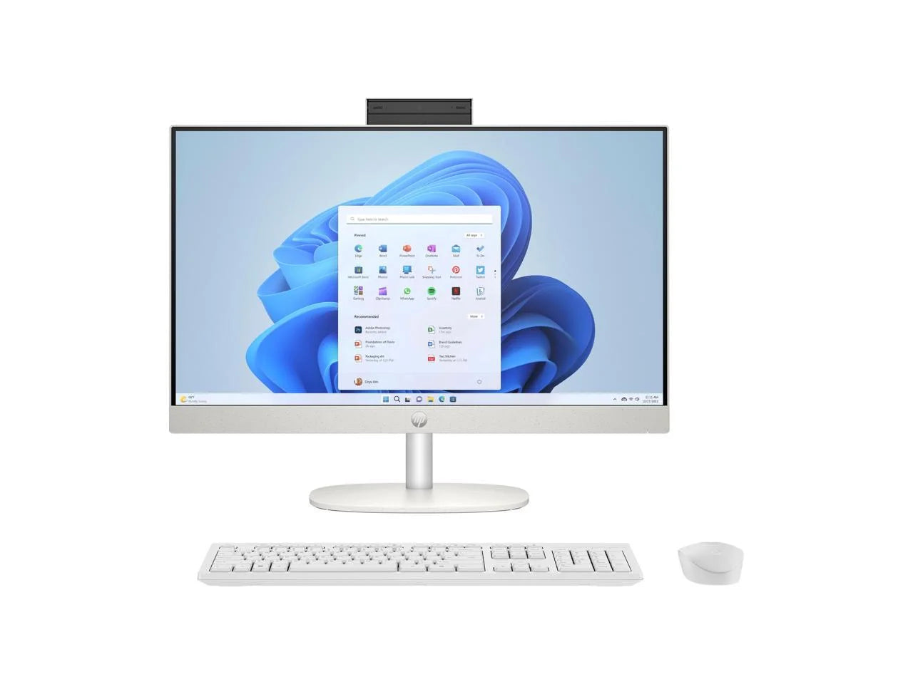 Used HP All-in-One Desktop Computer Intel Core i7 13th Gen 1355U (3.70GHz) 16GB DDR4 1 TB PCIe SSD 23.8 Touchscreen Windows 11 Home 64-bit 24-cr0057c