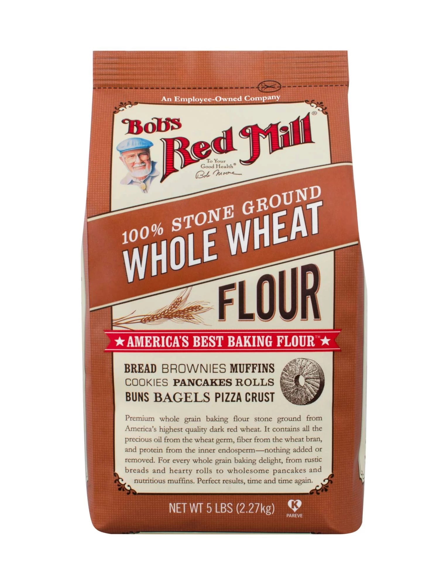 Organic and Nutritious: Bob's Red Mill Whole Wheat Flour - 5 Pound Pack, Perfect for Healthy Baking