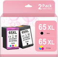 65 XL Ink Cartridges for DeskJet 3755 3752 2622 3720 3722 Envy 5055 5010 5020 Printer (Black Tri-Color)