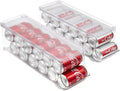 Sorbus Soda Can Organizer for Refrigerator Can Holder with Lid, Holds 12 Cans, BPA-Free, Clear Design