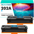 202A 2-Pack Compatible Toner Cartridge for HP CF501A 202A Work with HP Color LaserJet Pro MFP M281fdw M281fdn M281cdw M280nw Printer (Cyan)