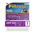 Filtrete 16x20x1 Air Filter, MPR 1500 MERV 12, Allergen, Bacteria and Virus, 1 Filter