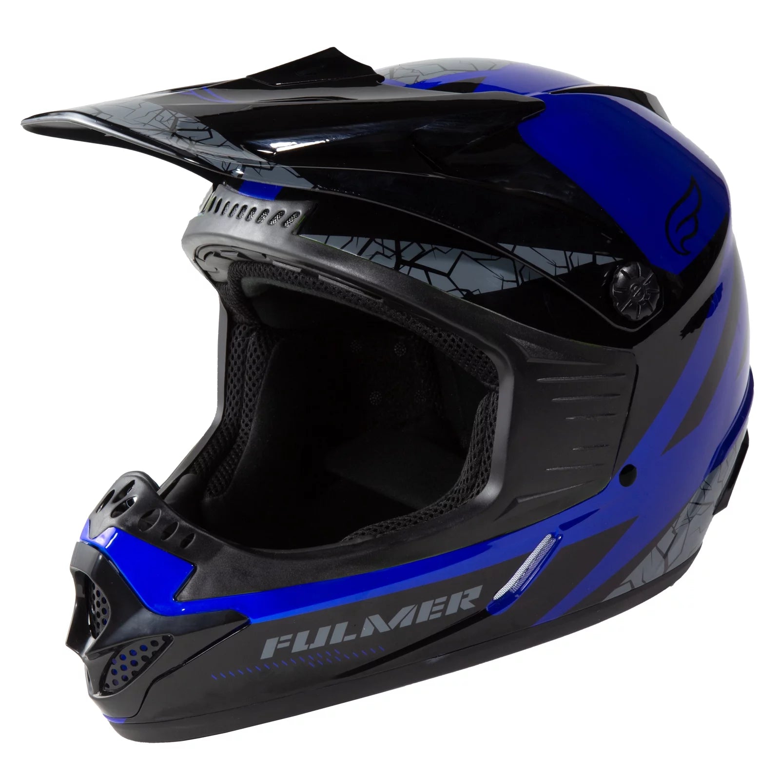 Fulmer 253 FJ2 Youth MX Off-Road Helmet DOT Approved - Blue, Medium