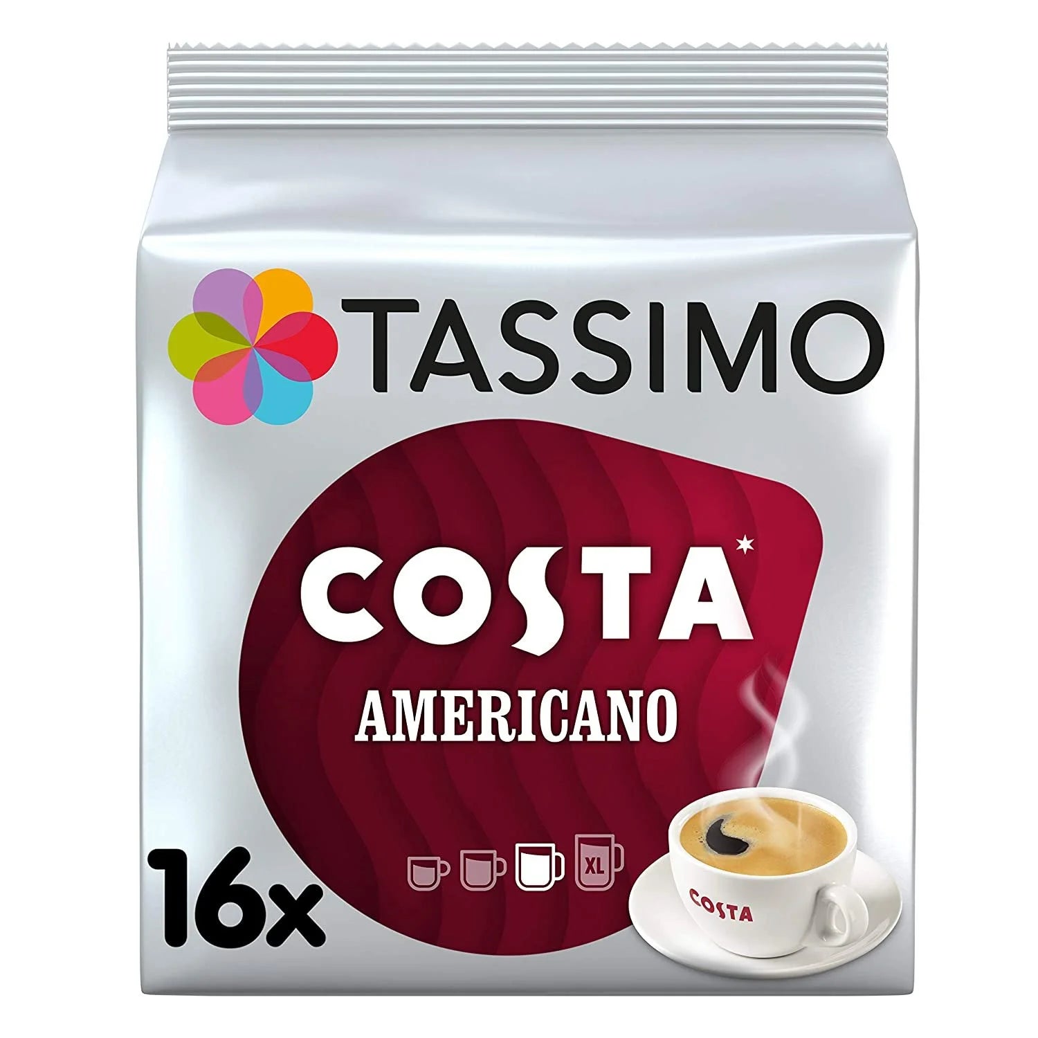 TASSIMO Costa Americano 16 T DISCs Pack of 5, Total 80 T DISCs