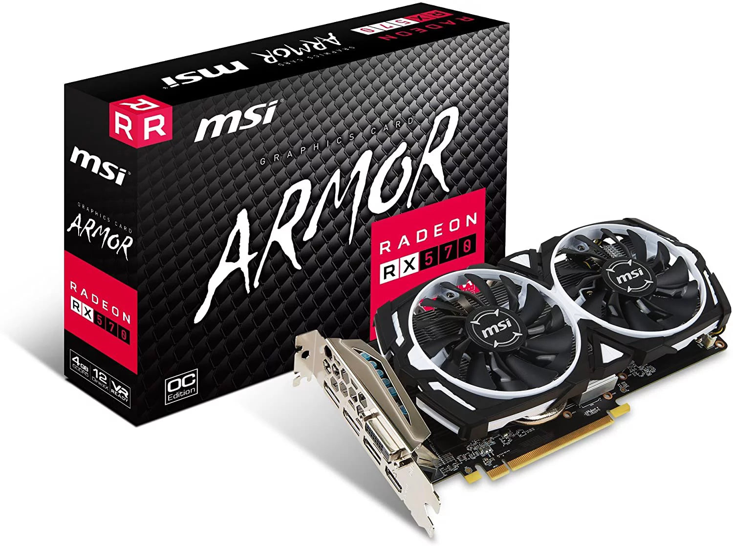 Open Box MSI Gaming Radeon RX 570 Graphics Card Radeon RX 570 ARMOR 4G OC