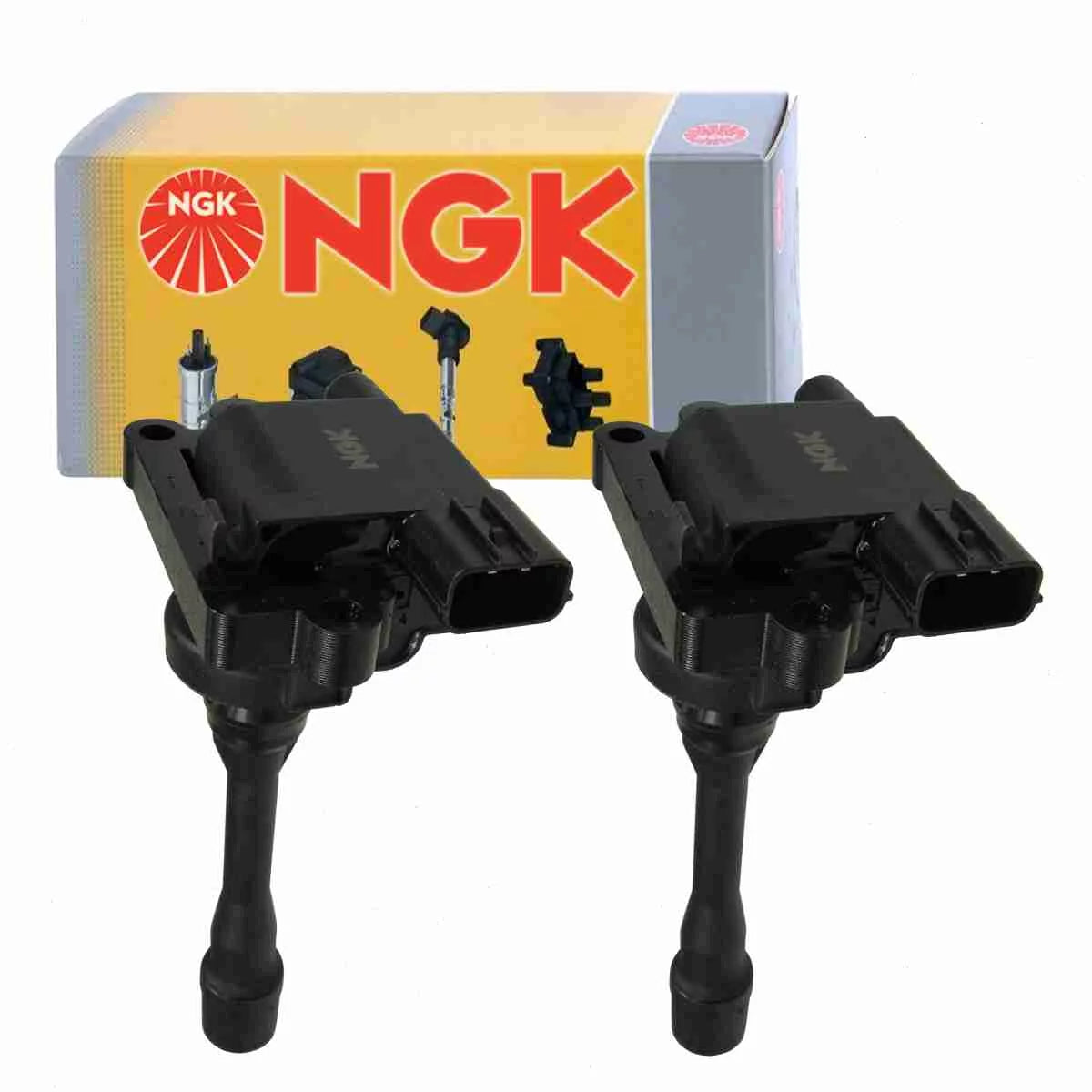 2 pc NGK 48999 Ignition Coils for 1415085 1415121 178-8225 2505-33728 36-8017 88921386 E298 E593A E700 GN10191 IC438 IC438SB MD325048 MD362907 UF-295 UF295 UF295T Spark Plug Wire Boot