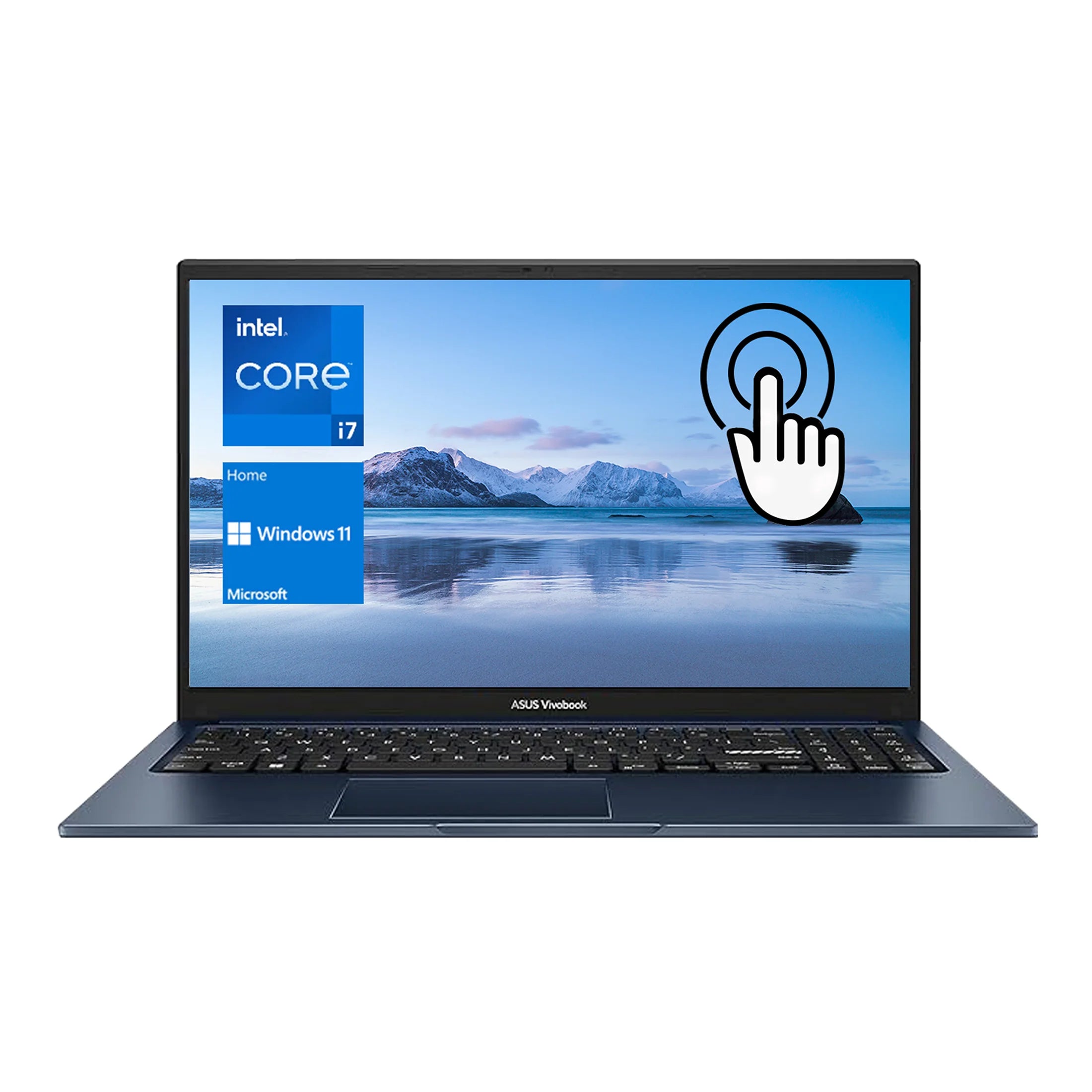 ASUS Vivobook Laptop, 15.6 FHD Touchscreen, Intel Core i7-1255U, 16GB RAM, 2TB SSD, Backlit Keyboard, Numeric Keypad, HDMI, Wi-Fi 6, Windows 11 Home, Blue