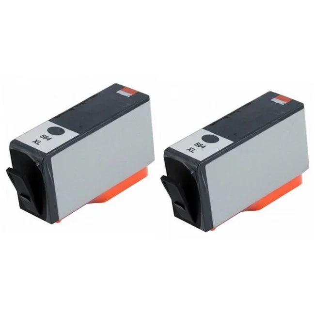 PrinterDash Remanufactured Replacement for HP PhotoSmart 7510/7520/B8550/C5300/C6300/D5400/D7500 Black High Yield Inkjet (2/PK-550 Page Yield) (NO. 564XL) (CN680WM_2PK)