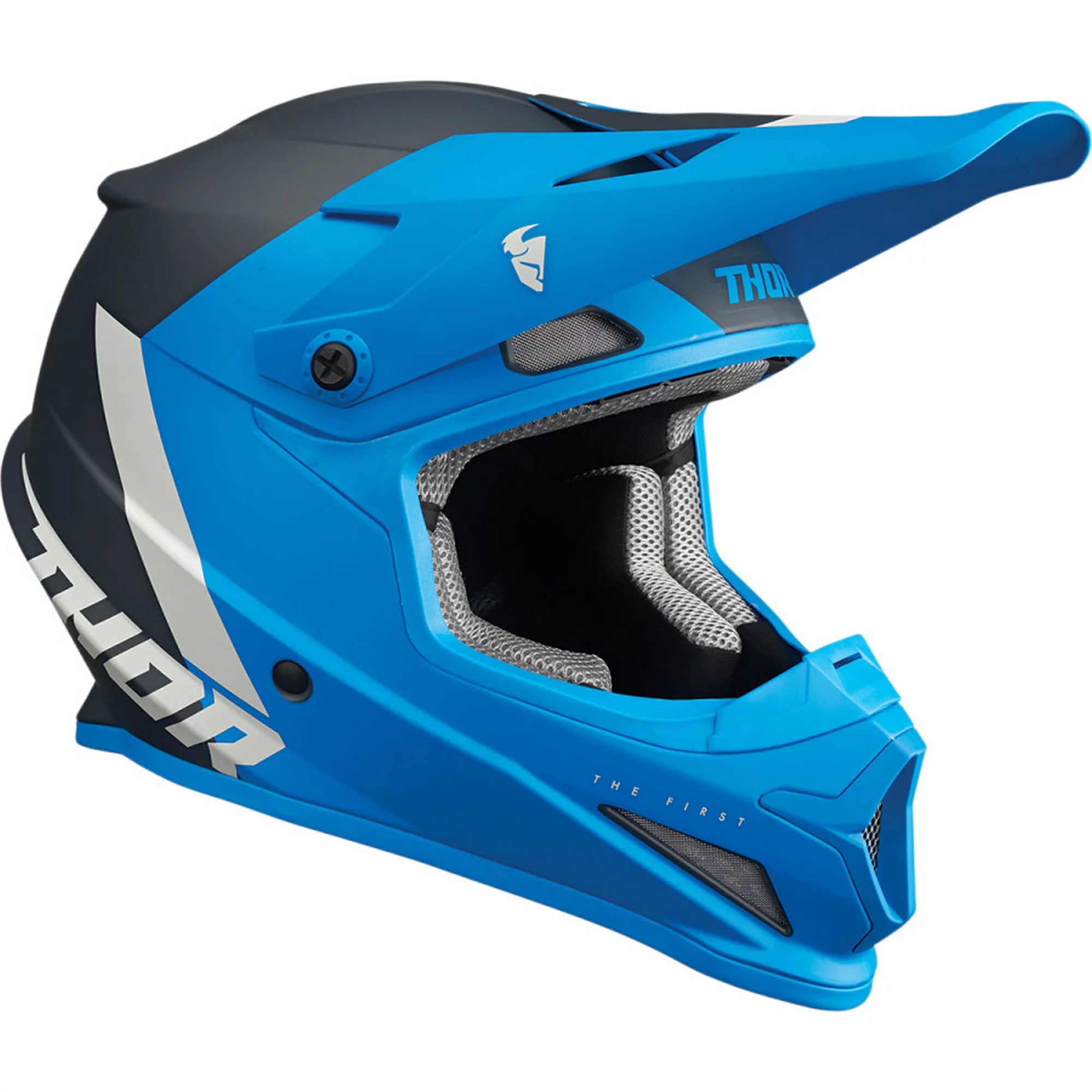 Thor Sector Chev MX Offroad Helmets Blue/Light Gray 4XL