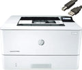 HP Laserjet Pro M404n Monochrome Printer with Built-in Ethernet, Auto-On/Auto-Off Technology, 40 ppm, 250-Sheet, 4800 x 600 dpi, Control Panel with a 2-line LCD, Bundle with JAWFOAL Printer Cable
