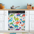 Coolnut Cute Cartoon Dinosaur Dishwasher Door Cover Reusable Trimmable Kitchen Fridge Front Decal Magnetic Home Refrigerator Magnet Decal Panels 23Wx26H Home Decor