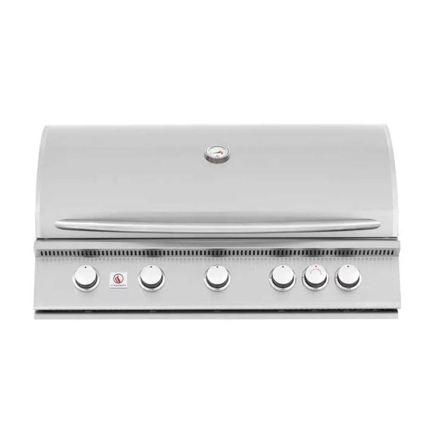 Summerset Sizzler 40-Inch 5-Burner Built-In Propane Gas Grill With Rear Infrared Burner - SIZ40-LP