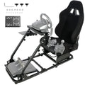 Supllueer Racing Flight Simulator Cockpit with Seat Fit Logitech X52 X56 Thrustmaster A10C