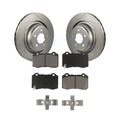 Transit Auto - Rear Coated Disc Brake Rotors And Ceramic Pads Kit For Dodge Charger Chrysler 300 Challenger Magnum KGC-101549