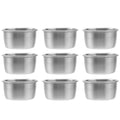 Frcolor Dish Sauce Dipping Cups Small Condiment Appetizer Steel Bowl Metal Seasoning Sushi Plate Dishes Side Mini Plates Soy