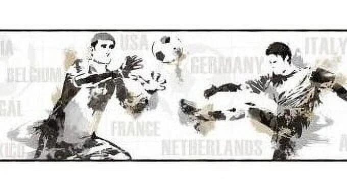 York Wallcoverings Room to Grow Soccer Wall Border