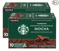 Starbucks Flavored Ground Coffee K-Cup Pods, Mocha, Flavored Coffee with Other Natural Flavors, Recyclable K-Cup Pods, 10 K-Cup Pods/Box (Pack of 2 Boxes)