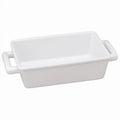 HIC Oblong Rectangular Baking Dish Roasting Individual Lasagna Pan, Fine White Porcelain, 8.5 x 5.5 x 2.5