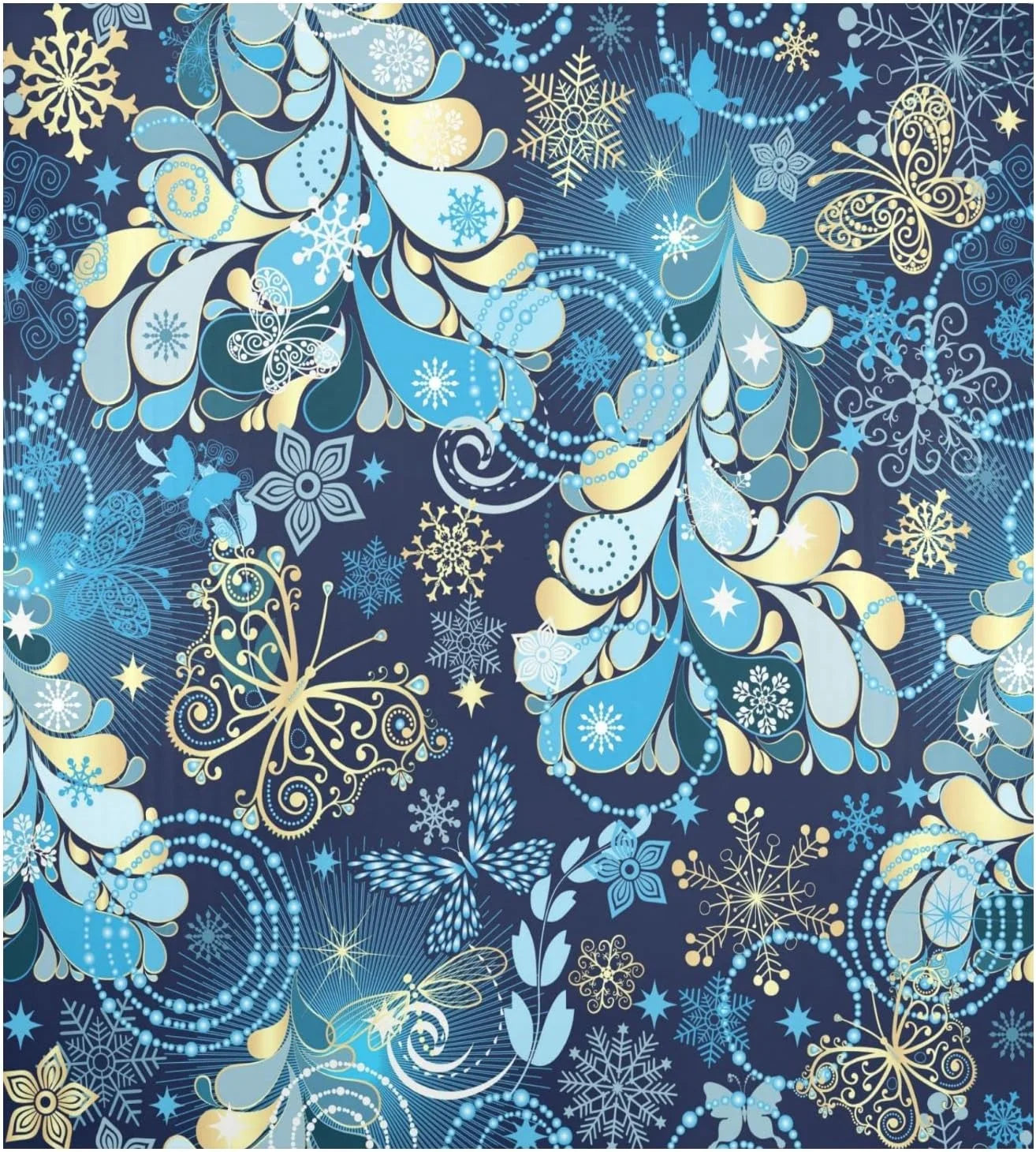 Dreamtimes Magnetic Kitchen Dishwasher Sticker, Blue Magical Forest Decorative Dishwasher Cover Stickers,Easy Trim Fridge Door Cover Sticker, 23 x 26