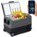 Homhougo¡ªGarvee 35L Portable Car Refrigerator, 48 Quart RV Fridge + Bluetooth APP Control, 12/24V DC & 110/240V AC Electric Cooler for Car Truck RV Vehicles Camping and Home Use