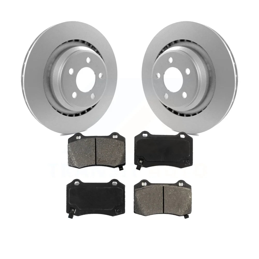 Transit Auto - Rear Coated Disc Brake Rotors And Semi-Metallic Pads Kit For Dodge Charger Chrysler 300 Challenger Magnum KGS-101239