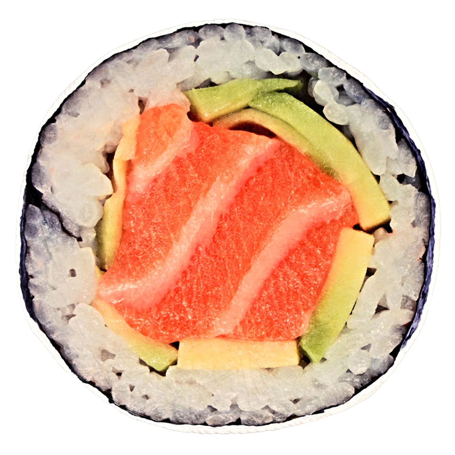 Sushi Traditional Round Blanket 68 Diameter- Snuggly Circle Throw Blanket - Novelty Picnic or Beach Blanket- Fun Cozy & Warm Food Blanket- Flannel Winter Blanket- Perfect Gift