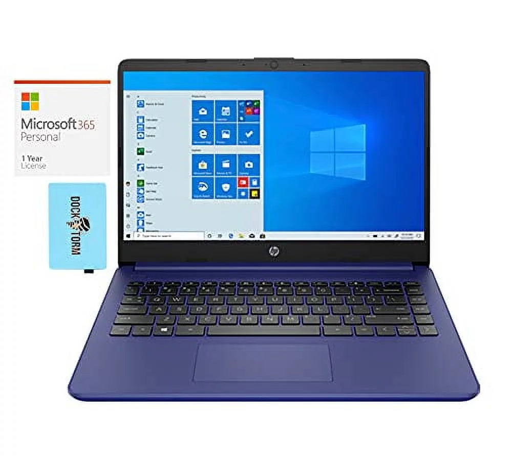 HP 14z-fq1000 Home & Business Laptop (AMD Ryzen 3 5300U 4-Core, 32GB RAM, 2TB PCIe SSD, AMD Radeon, 14.0 HD (1366x768), WiFi, Bluetooth, Webcam, Win 10 Pro) with MS 365 Personal, Hub