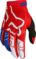 Fox Racing 180 Skew Mens MTB MX Offroad Gloves White/Red/Blue LG